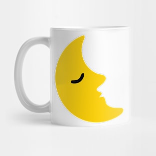 Sleeping Moon Emoticon Mug